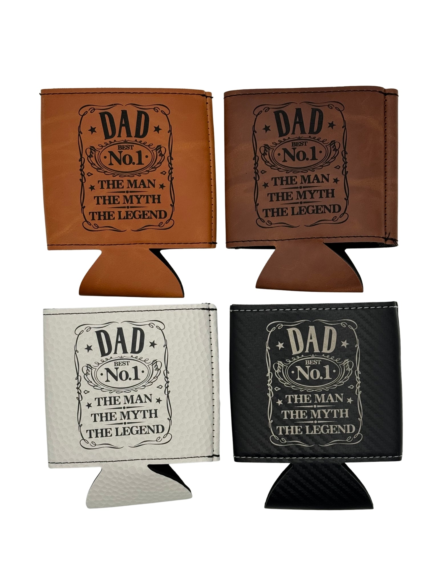 No. 1 Dad Leatherette Can Cooler