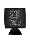 No. 1 Dad Leatherette Can Cooler