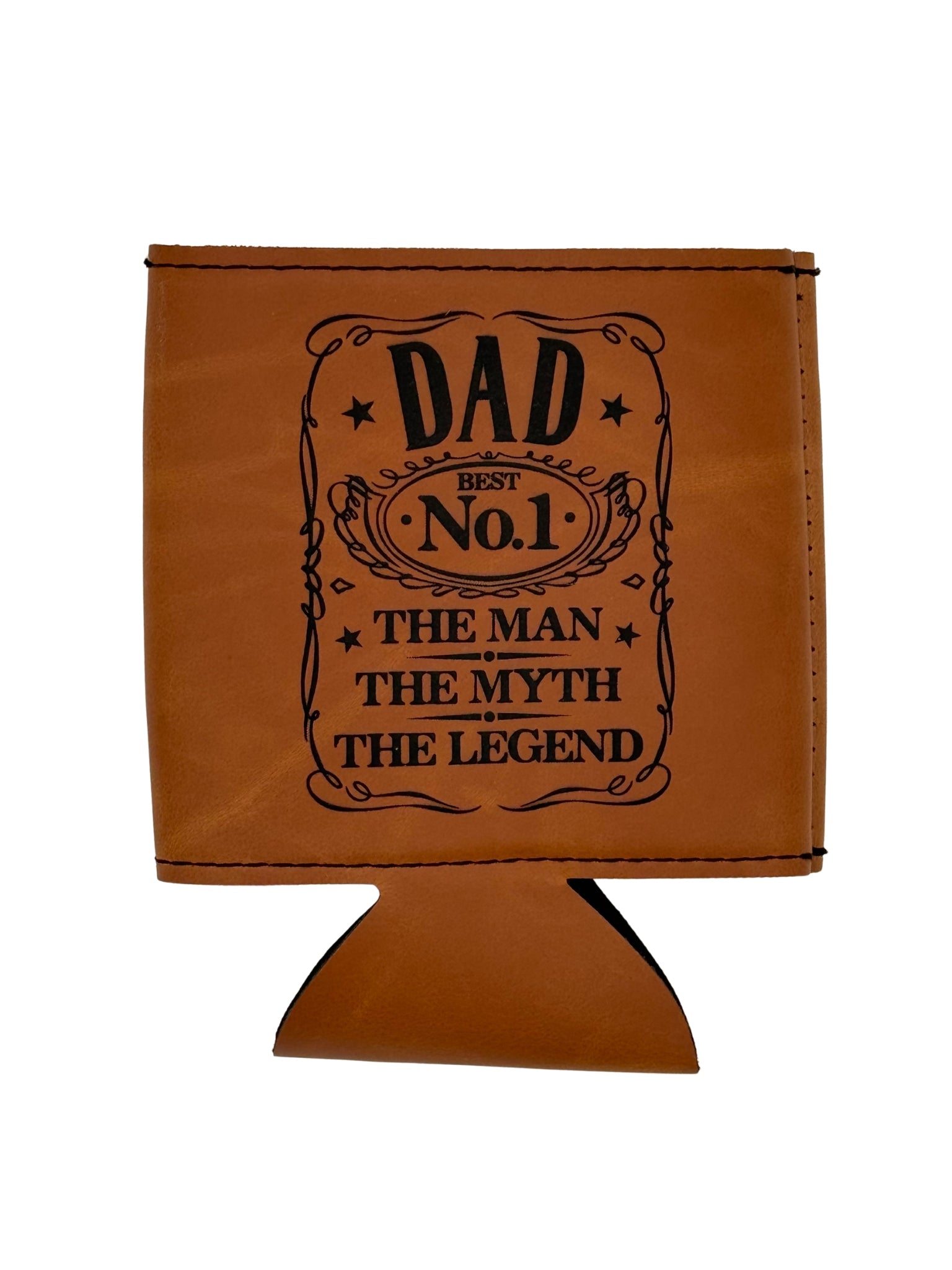 No. 1 Dad Leatherette Can Cooler