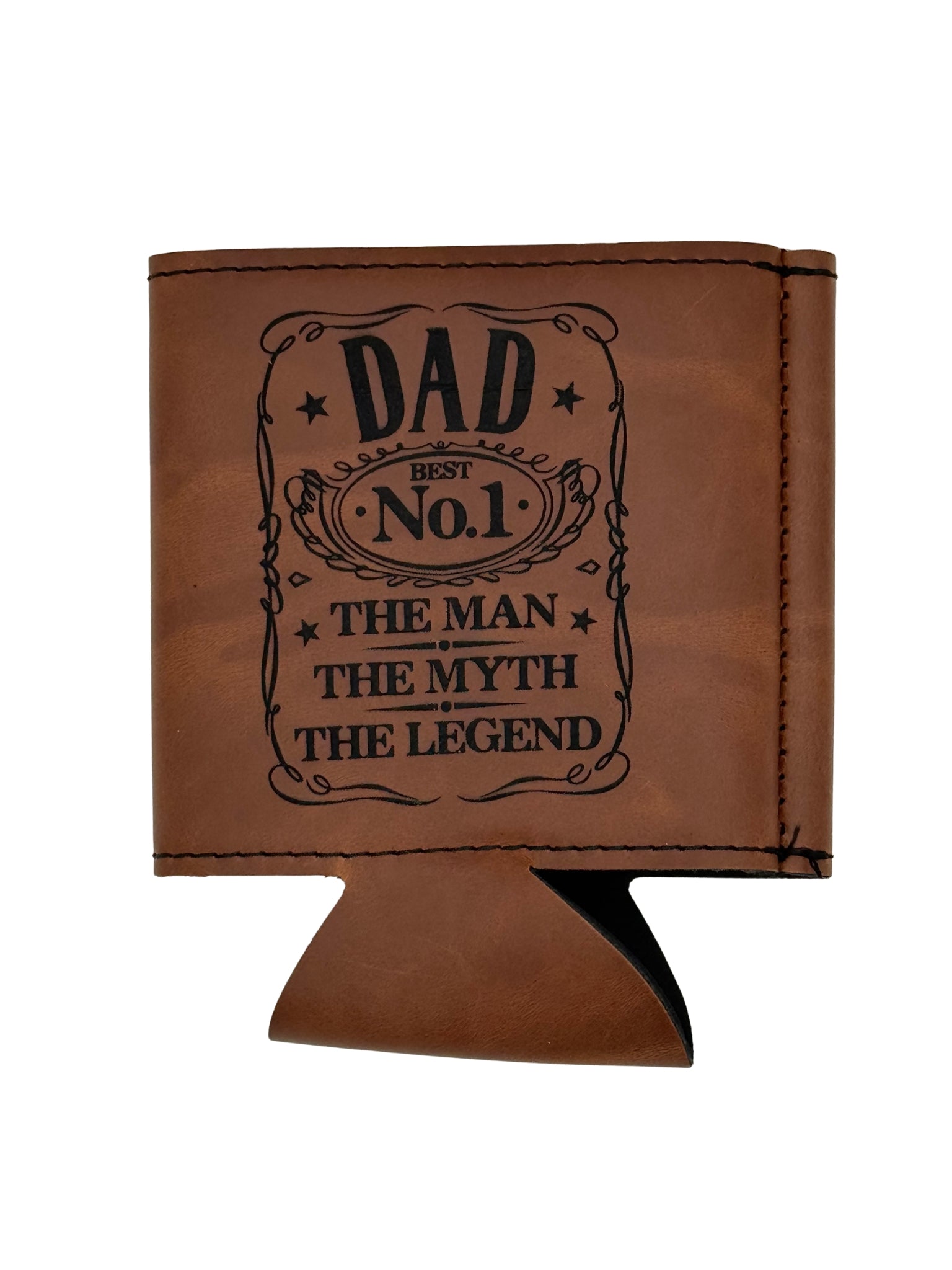 No. 1 Dad Leatherette Can Cooler