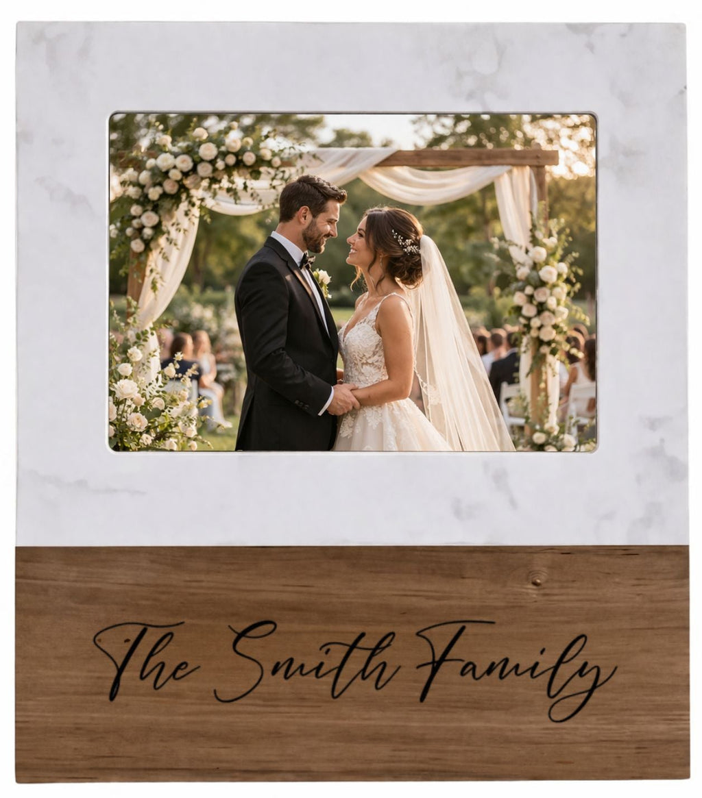 Custom Engraved Marble Picture Frame 5"x7"
