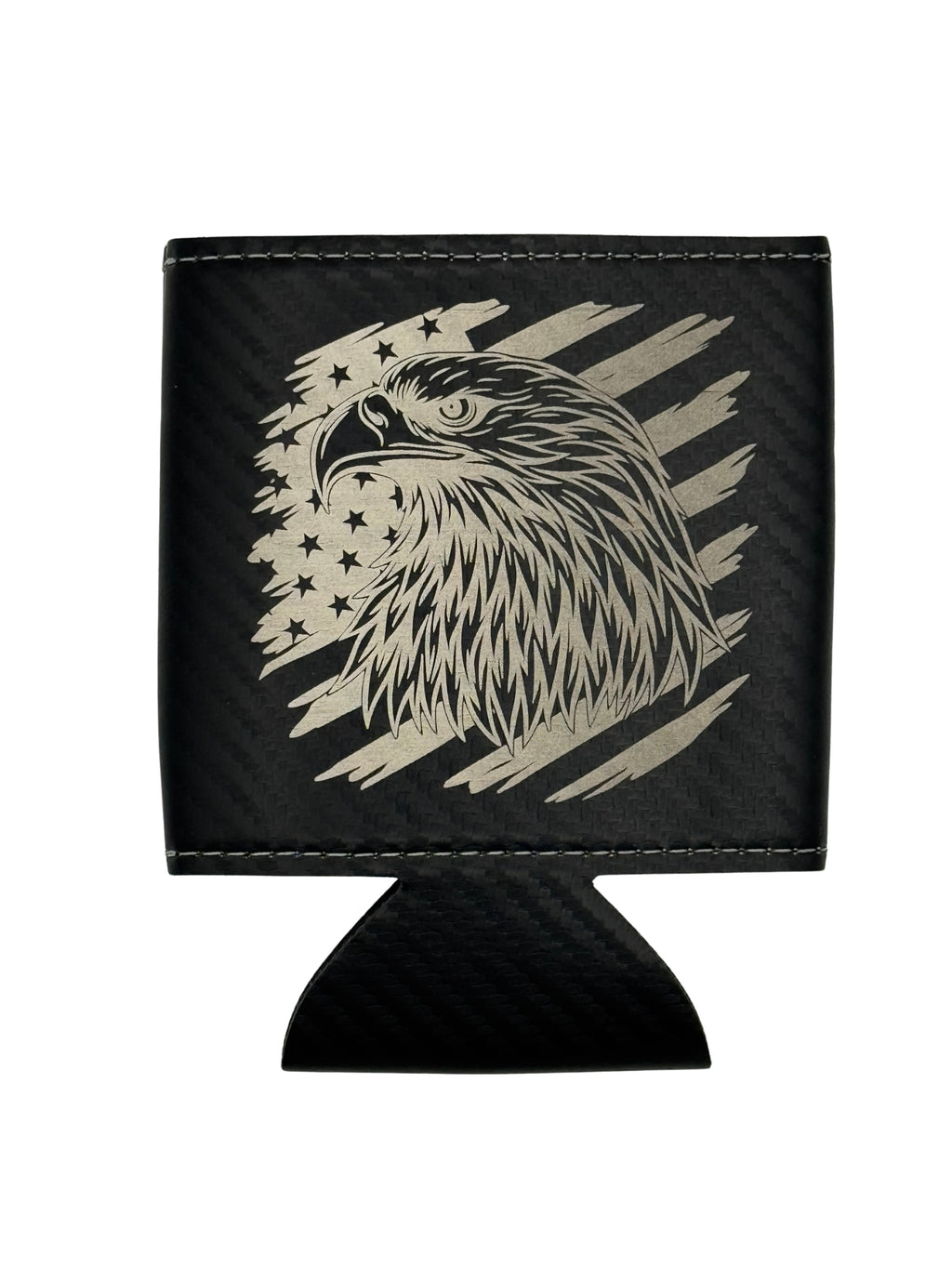 American Eagle Engraved Leatherette Can Cooler