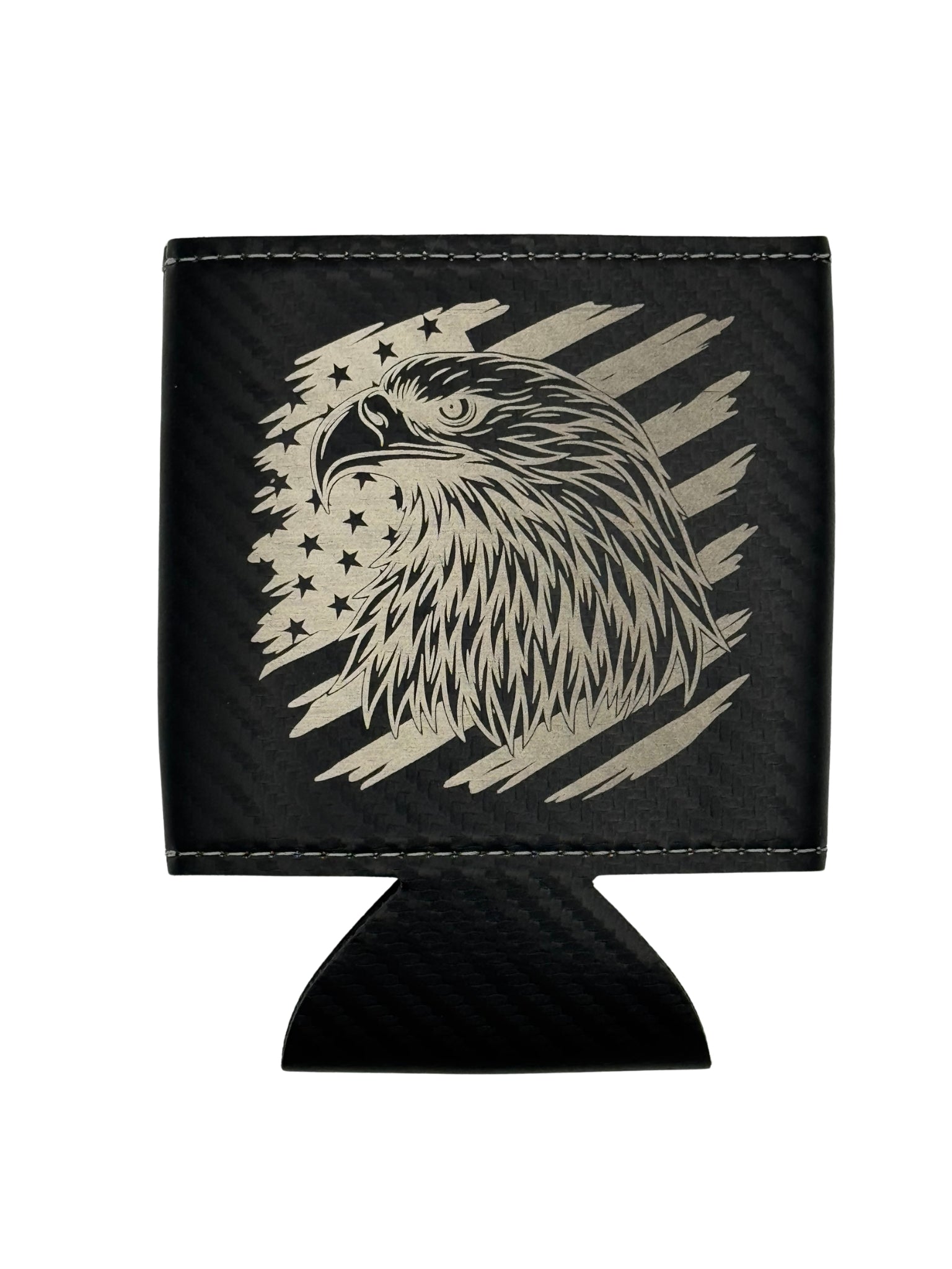American Eagle Engraved Leatherette Can Cooler