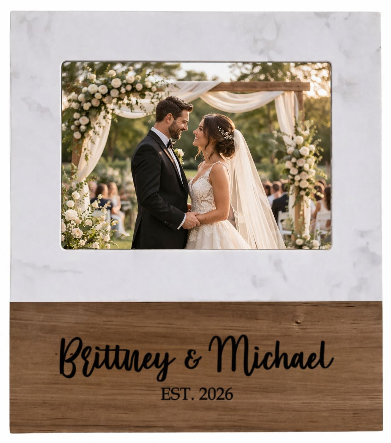 Custom Engraved Marble Picture Frame 5"x7"