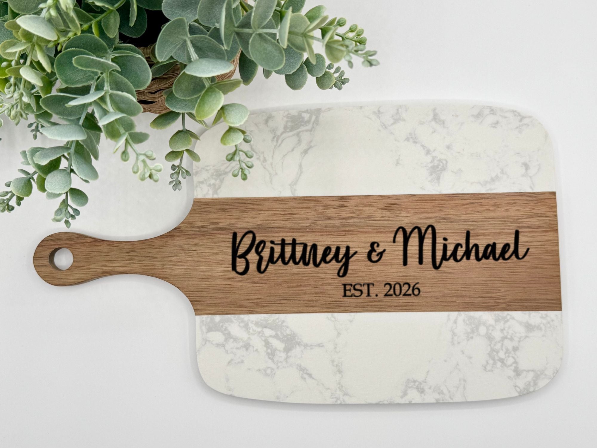 Custom Engraved Marble Serving Board Set - 5 Piece Set