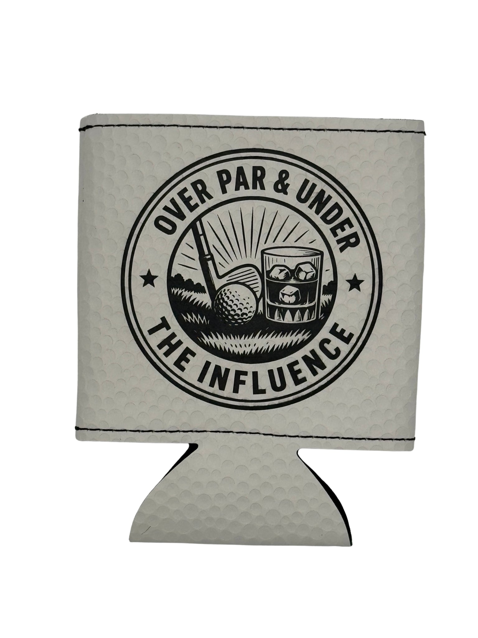Over Par & Under the Influence Leatherette Can Cooler