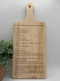 Custom Engraved Recipe Board