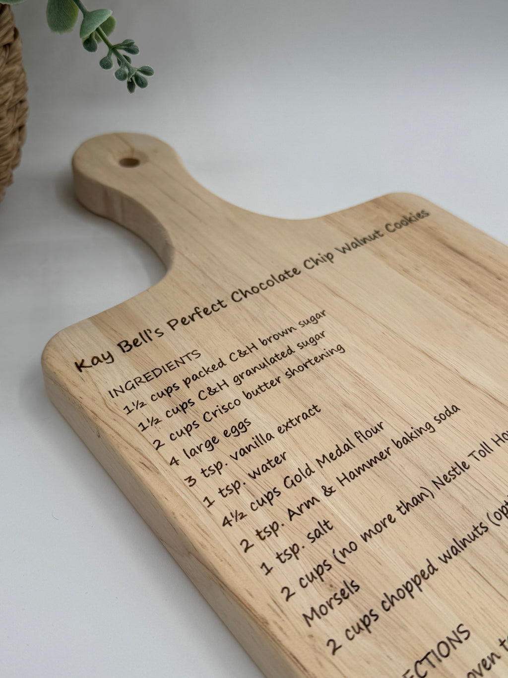 Custom Engraved Recipe Board