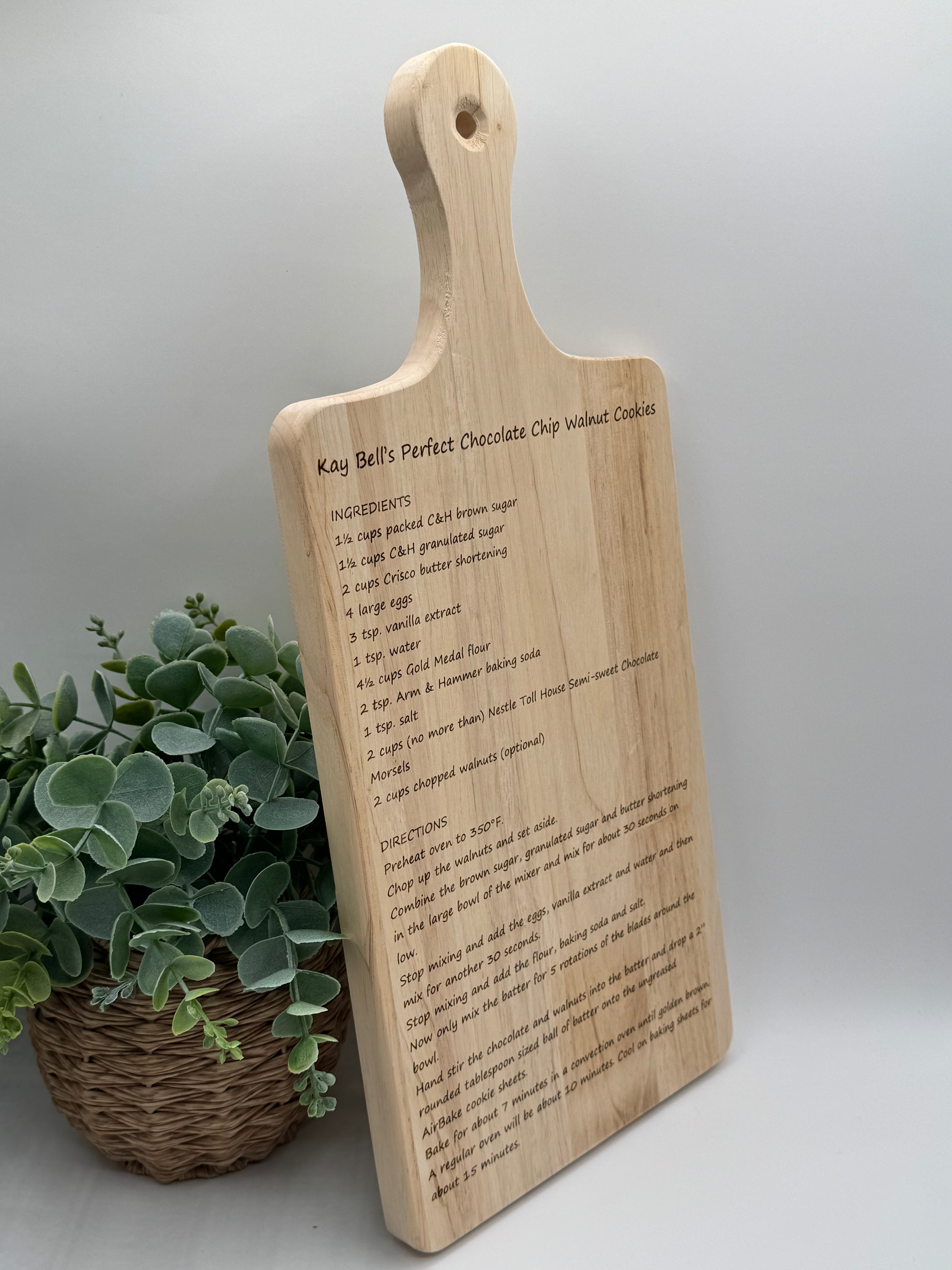 Custom Engraved Recipe Board