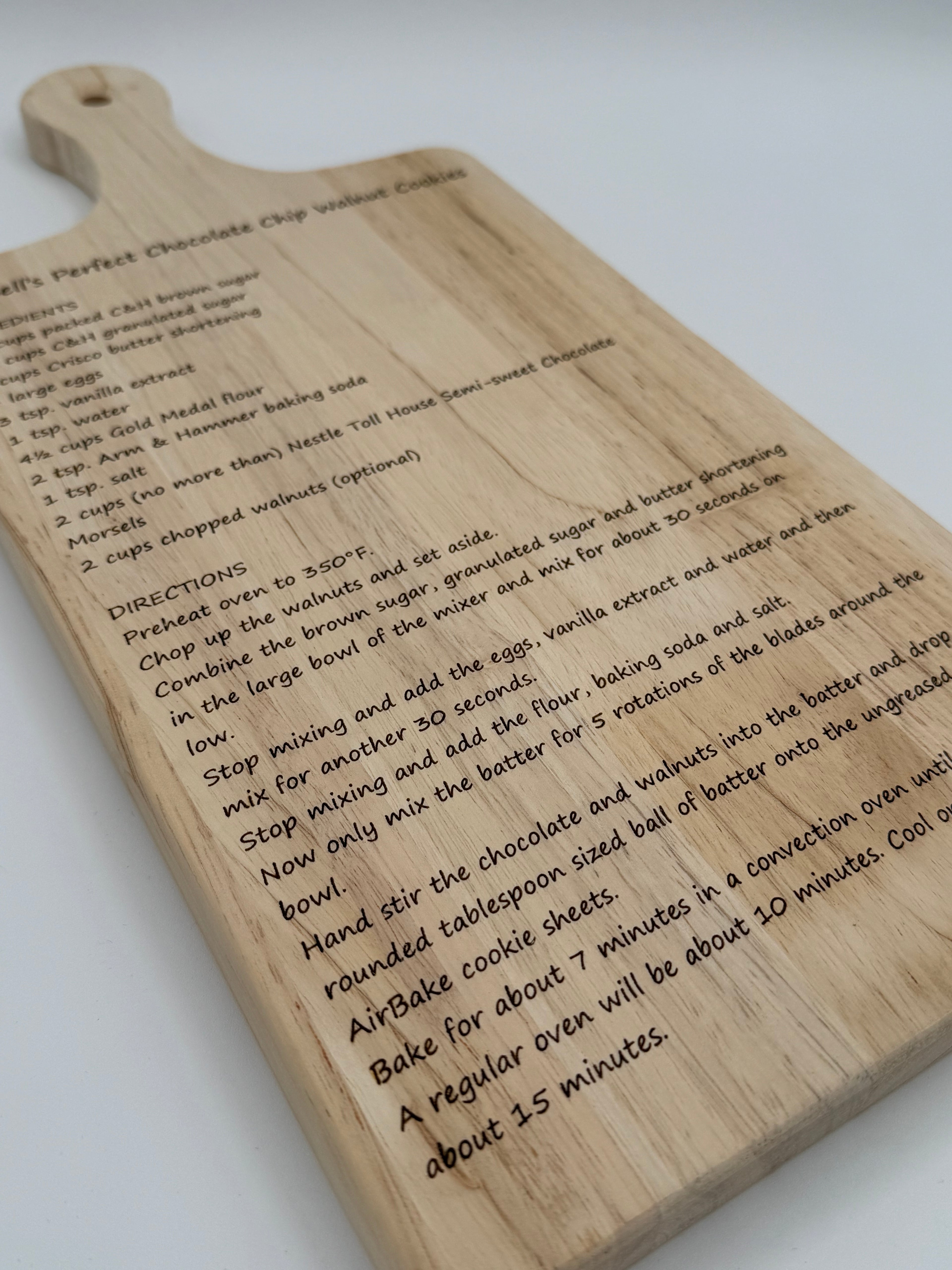 Custom Engraved Recipe Board