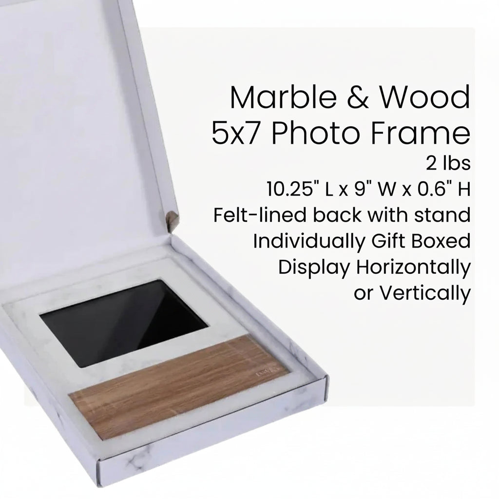 Custom Engraved Marble Picture Frame 5"x7"
