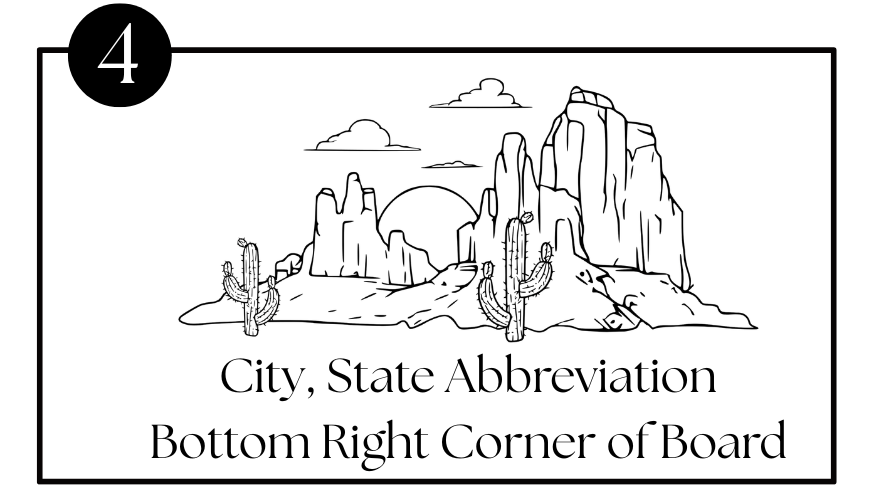 Custom Engravable Arizona Rubber Wood Cutting Board